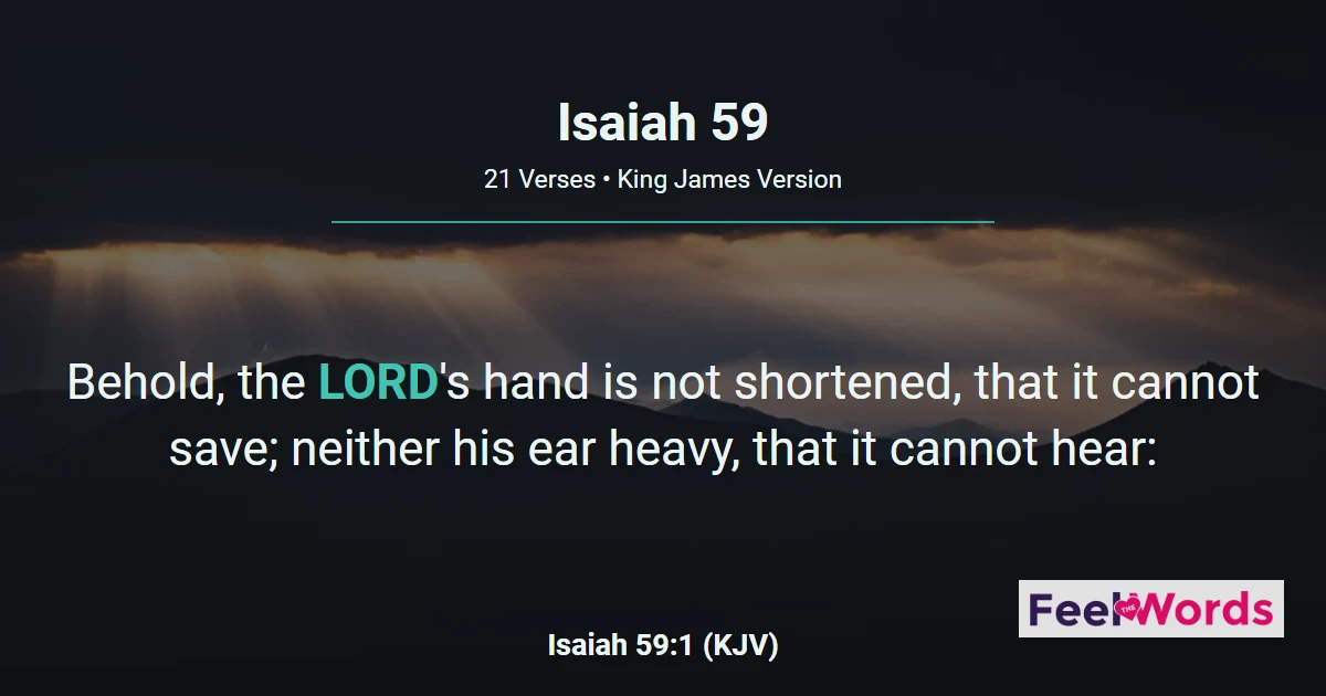 Isaiah 59: Your Sins Have Hid His Face