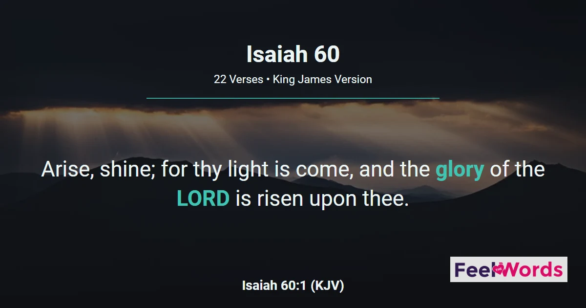 Isaiah 60: Arise, Shine, Thy Light Is Come