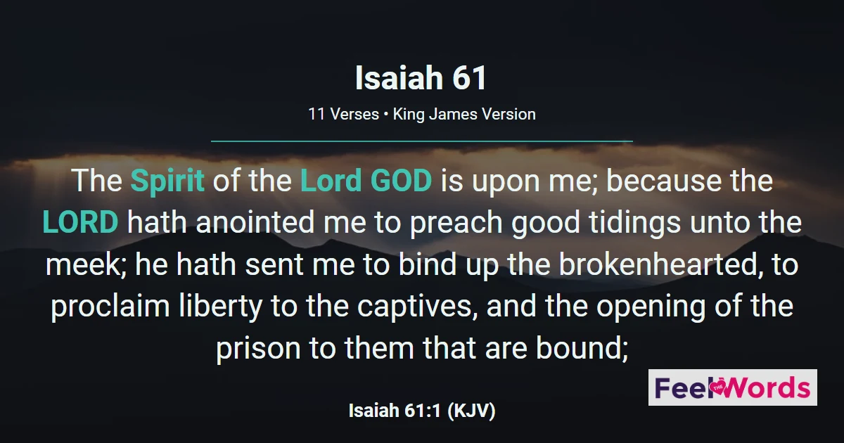Isaiah 61: Anointed to Preach Good Tidings