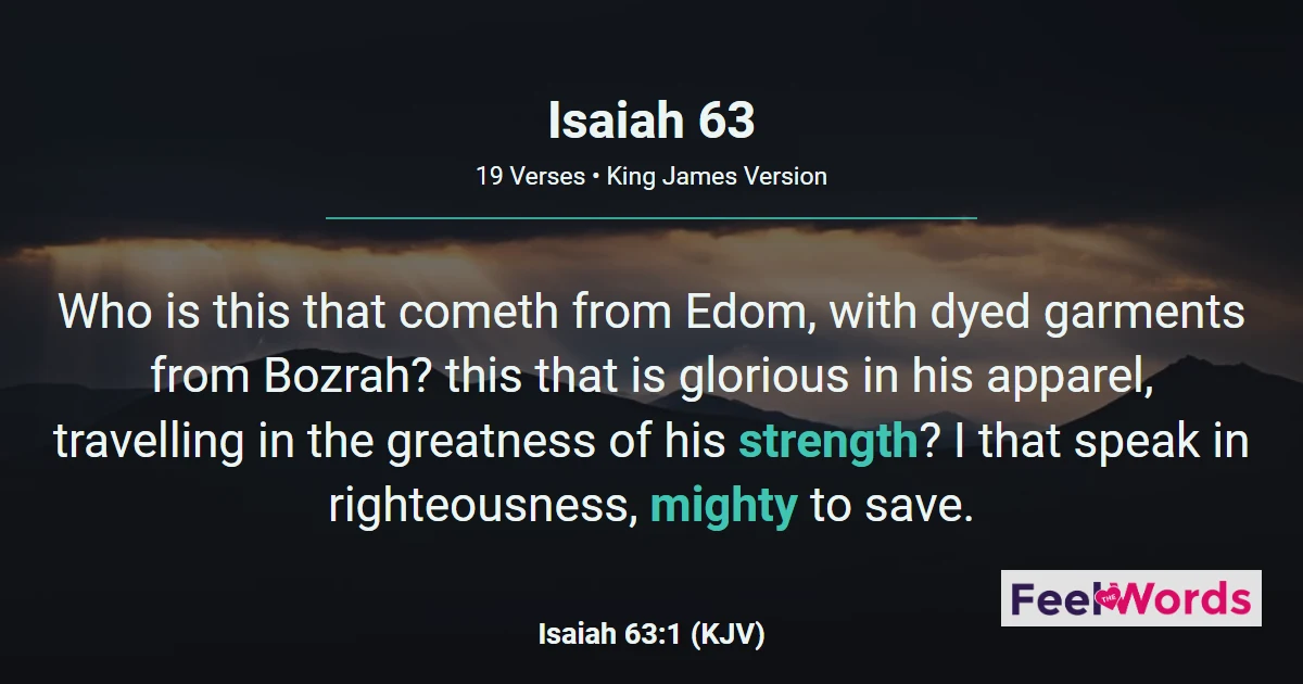 Isaiah 63: The Divine Warrior