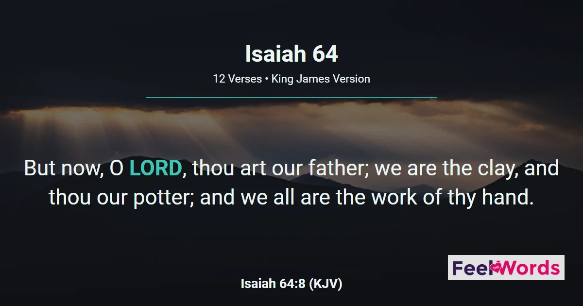 Isaiah 64: Filthy Rags, Faithful Potter