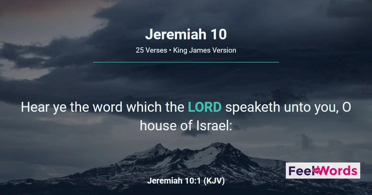Jeremiah 10: Idols vs. the Living God