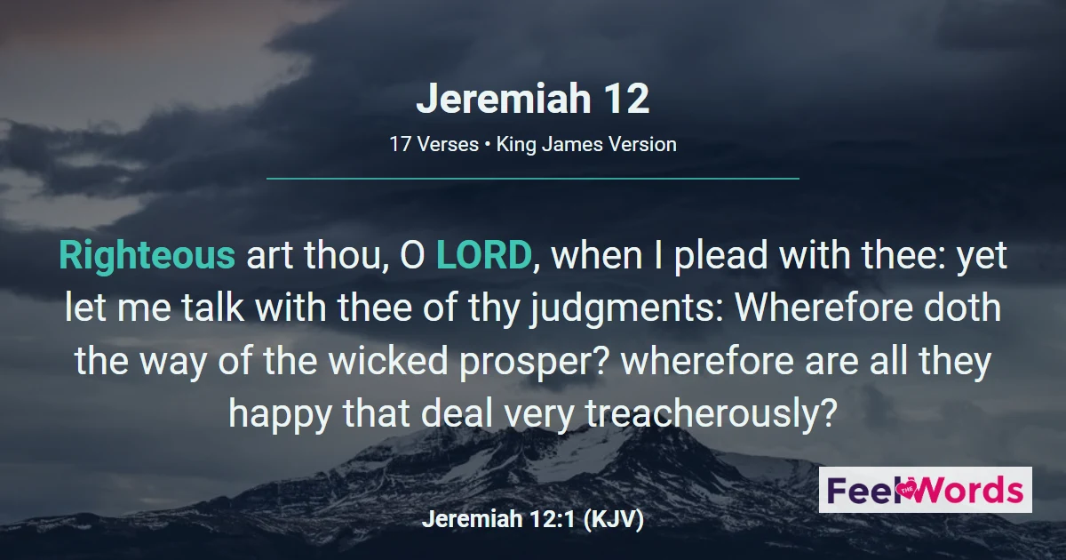 Jeremiah 12: Why Do the Wicked Prosper?