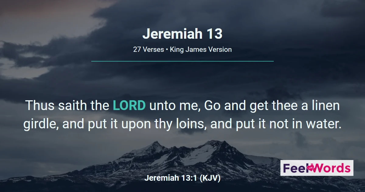 Jeremiah 13: The Ruined Linen Girdle