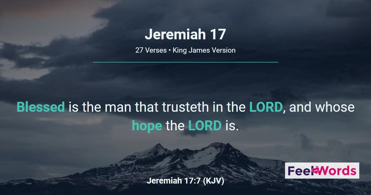 Jeremiah 17 - Trust in the LORD