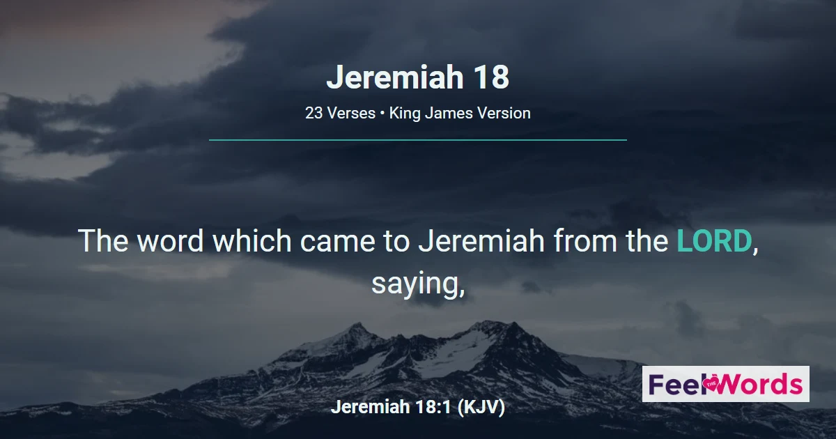 Jeremiah 18 - The Potter's House