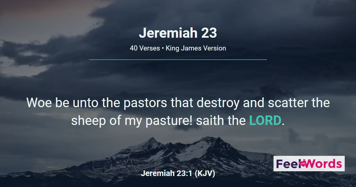Jeremiah 23 - The Righteous Branch