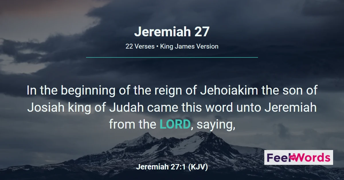 Jeremiah 27 - Yokes for the Nations
