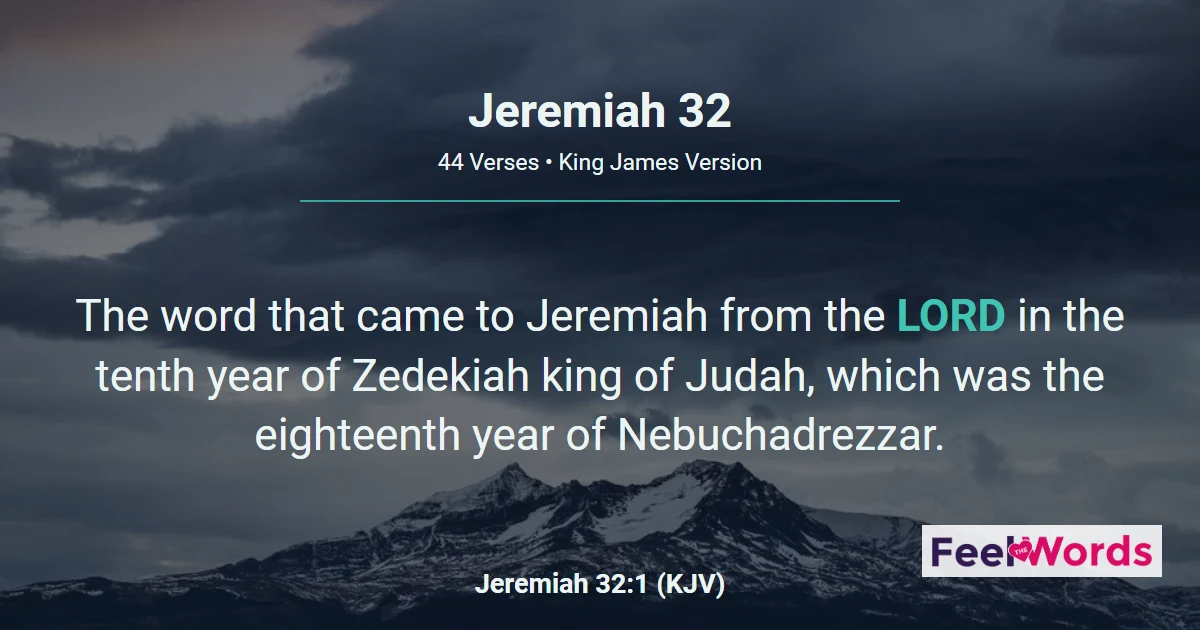 Jeremiah 32 - Buying a Field in Faith