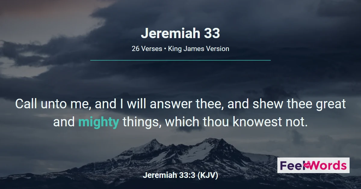 Jeremiah 33 - Promises From Prison