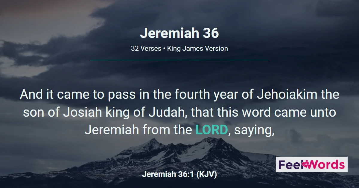 Jeremiah 36 - Baruch's Scroll Burned by the King