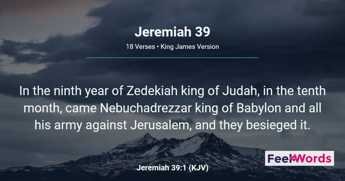 Jeremiah 39 - The Fall of Jerusalem
