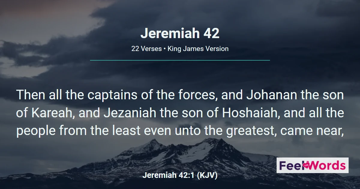 Jeremiah 42 - Seeking Guidance, Then Ignoring It