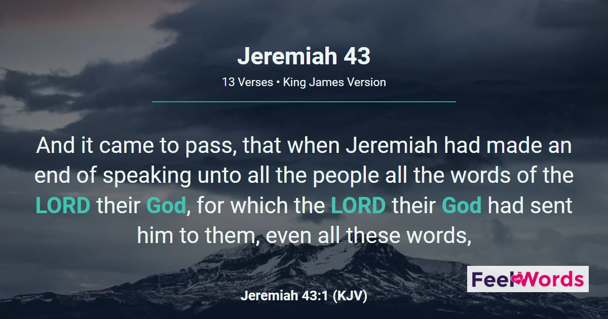Jeremiah 43 - The Remnant Flees to Egypt