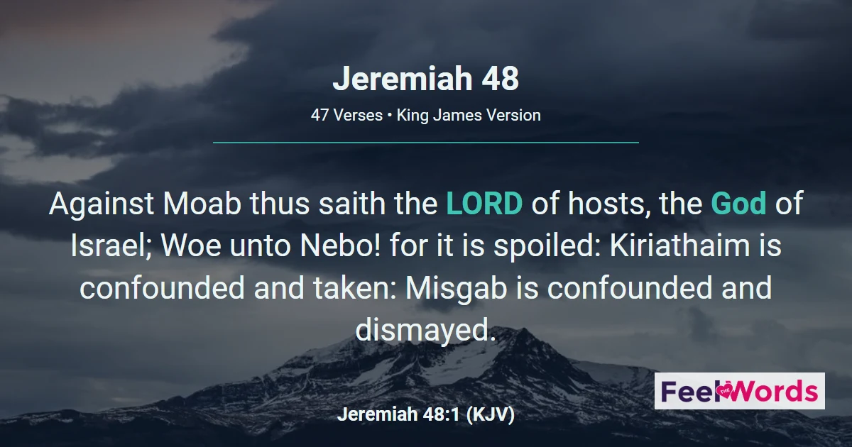 Jeremiah 48 - The Long Lament Over Moab