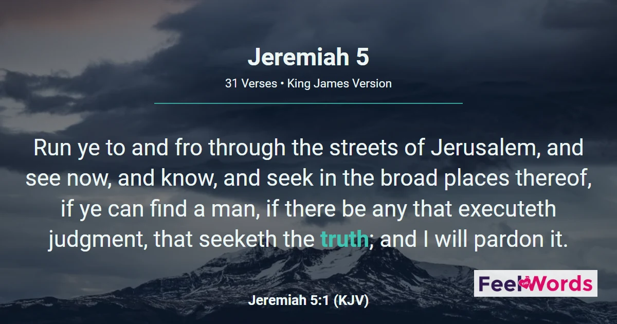 Jeremiah 5: Seeking One Just Man