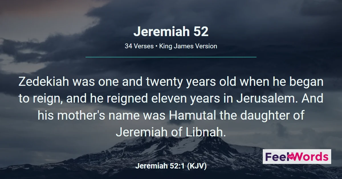 Jeremiah 52 - Jerusalem's Fall Retold