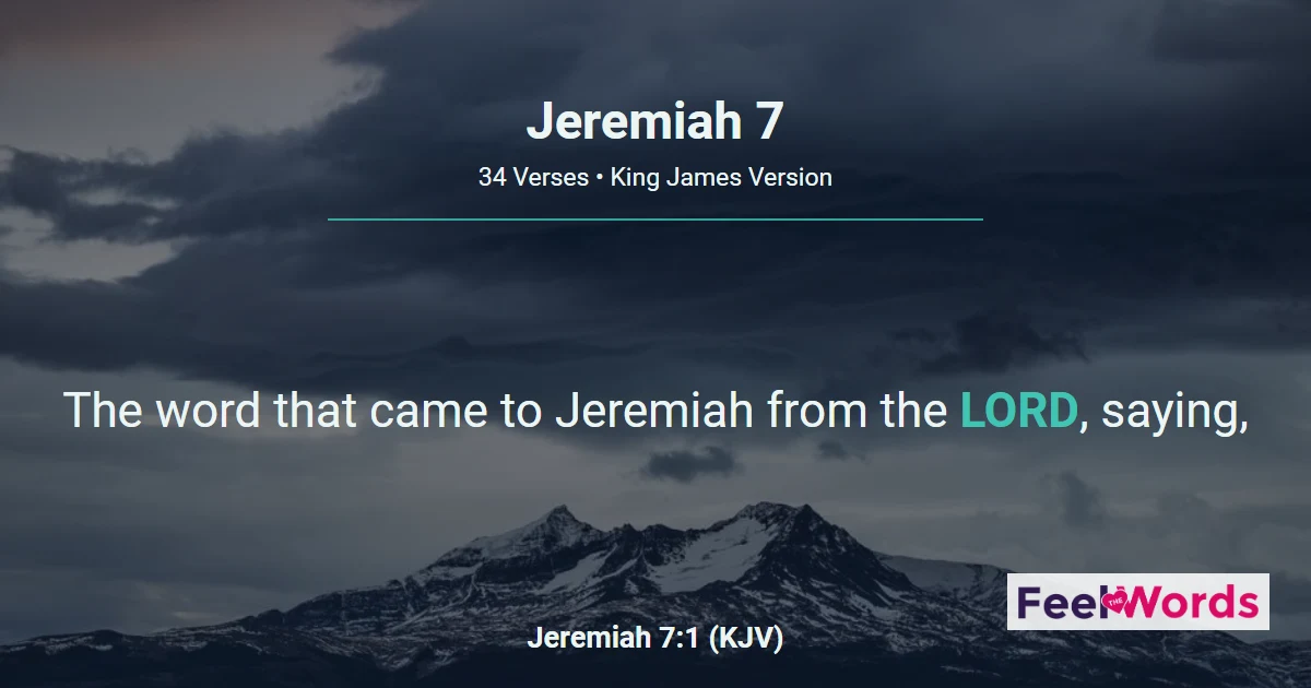 Jeremiah 7: Den of Robbers