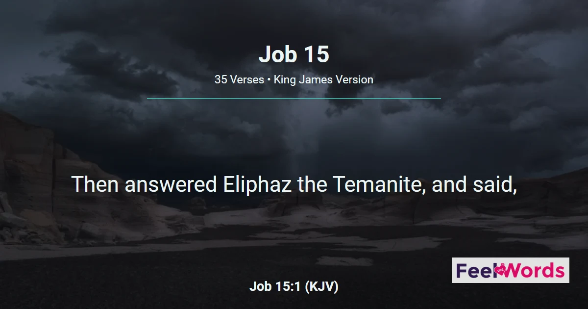Job 15: Eliphaz's Second Rebuke