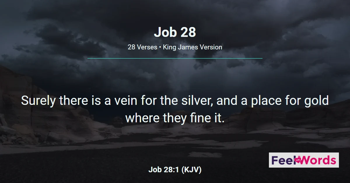 Job 28 - Where Shall Wisdom Be Found?
