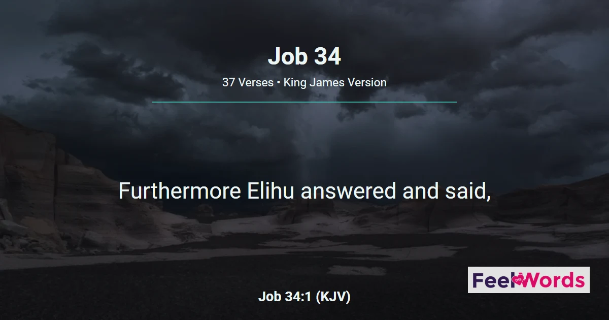 Job 34 - Elihu Defends God's Justice