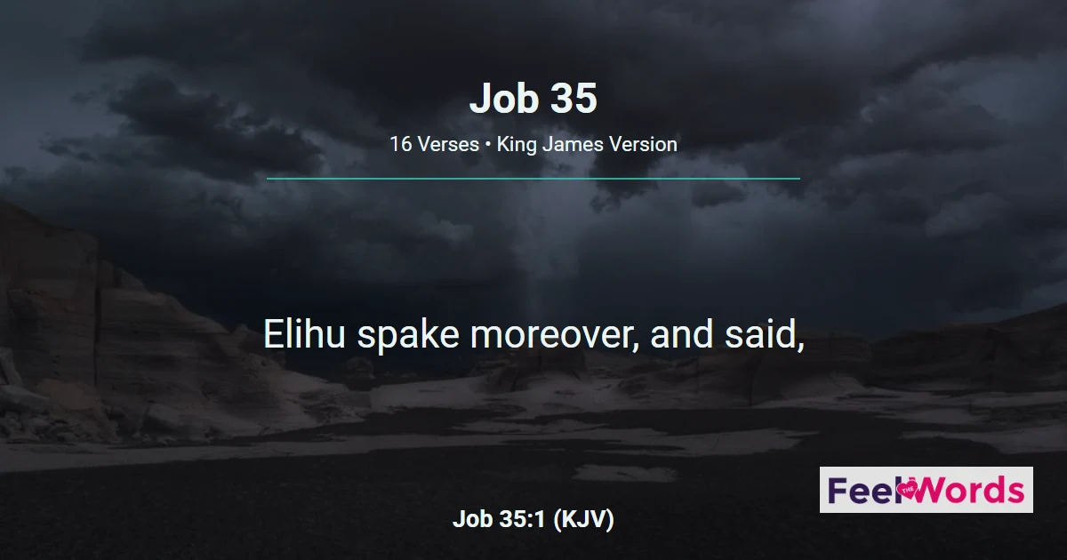 Job 35 - Does Sin Really Harm God?