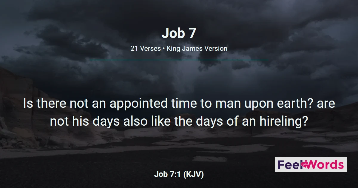 Job 7: Job's Lament Over Life's Brevity