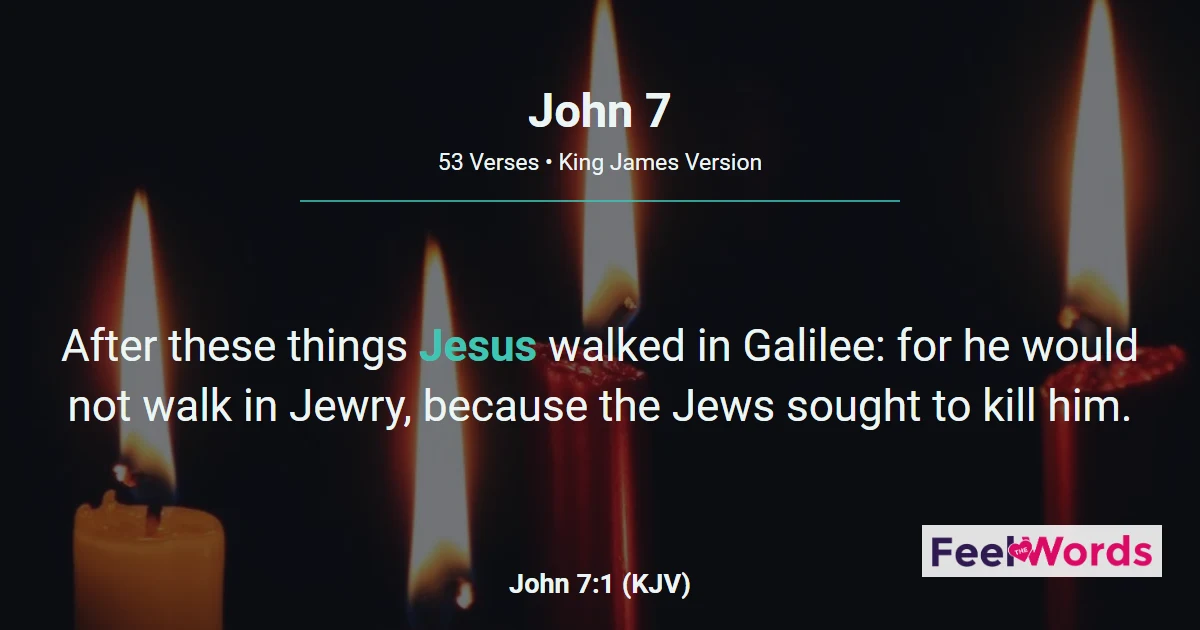 John 7: Jesus at the Feast of Tabernacles