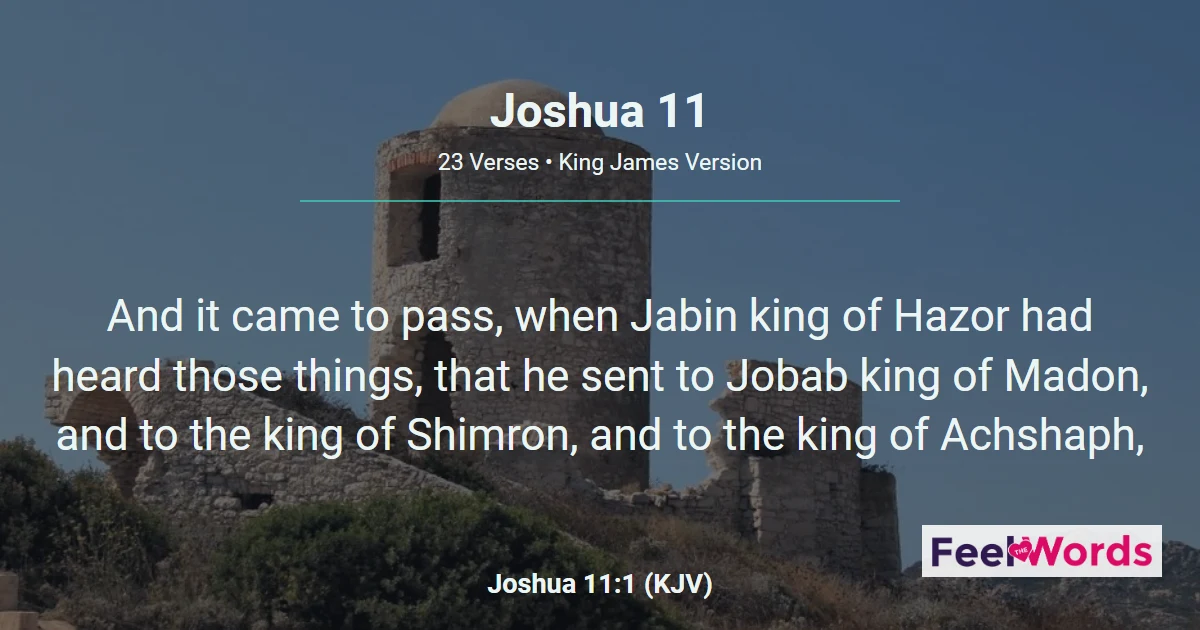 Joshua 11: Victory over the Northern Kings