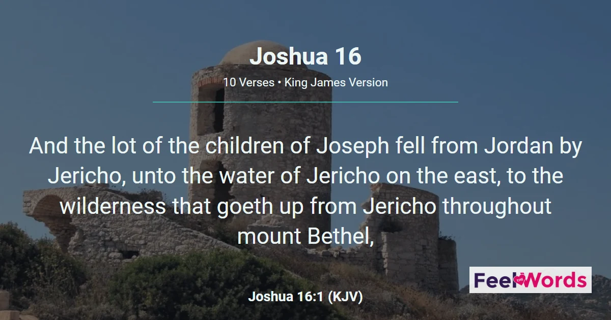Joshua 16: Ephraim's Inheritance