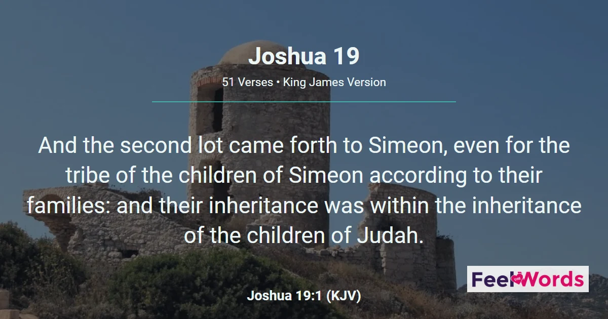 Joshua 19: Six Tribes Receive Land