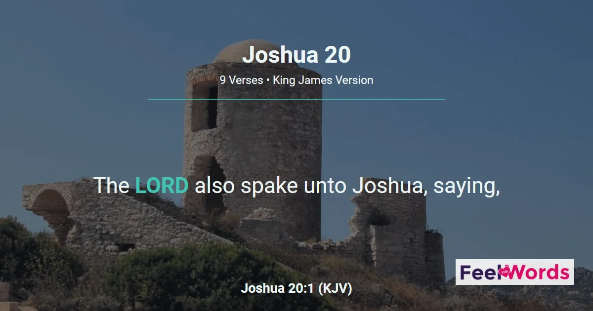 Joshua 20: Cities of Refuge