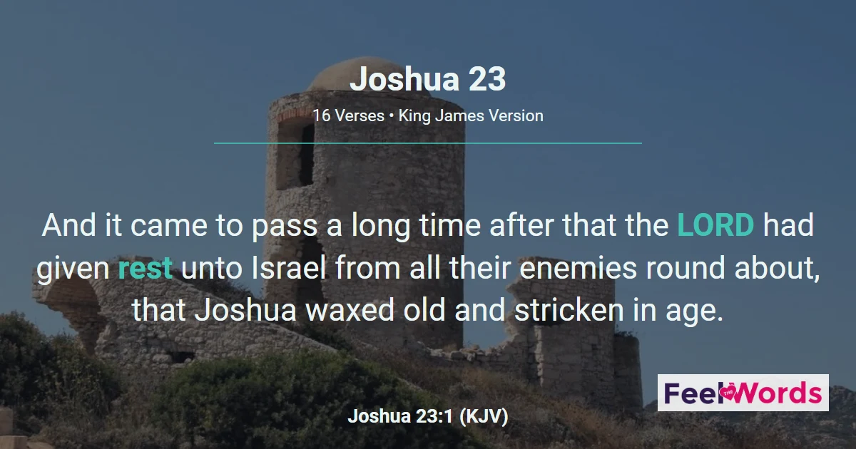 Joshua 23: Joshua's Farewell Charge
