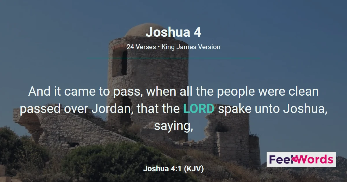 Joshua 4: Twelve Memorial Stones at Gilgal