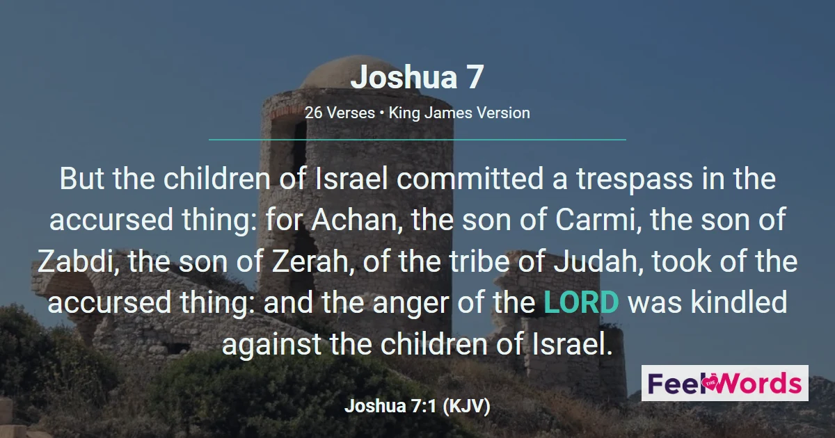 Joshua 7: Achan's Sin and Defeat at Ai