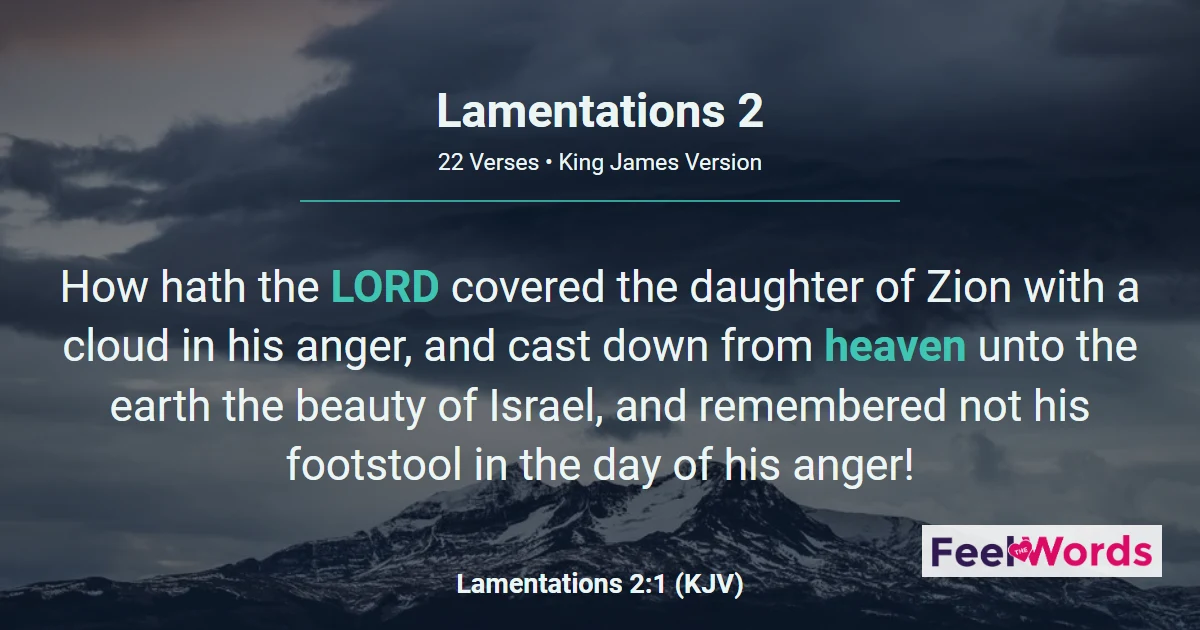 Lamentations 2 - The LORD's Anger Against Zion