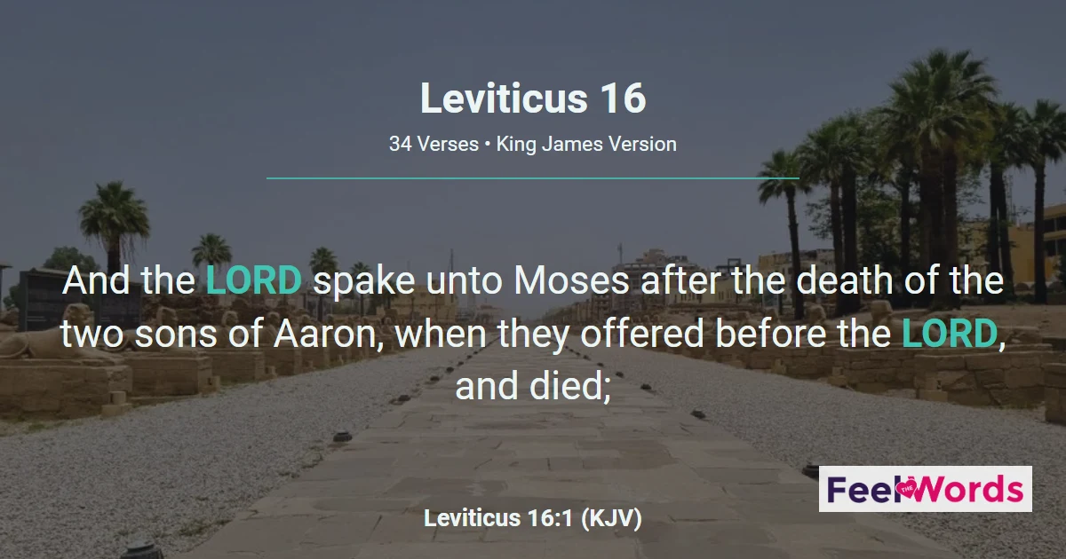 Leviticus 16: The Day of Atonement