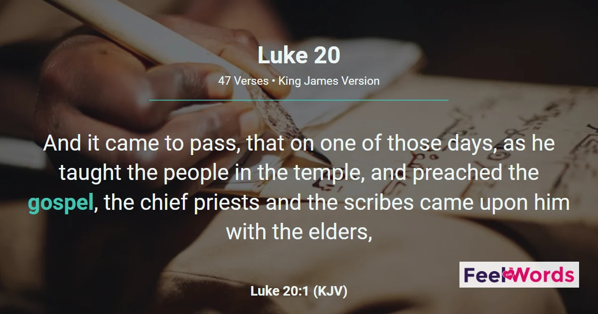 Luke 20: Render Unto Caesar & the Husbandmen