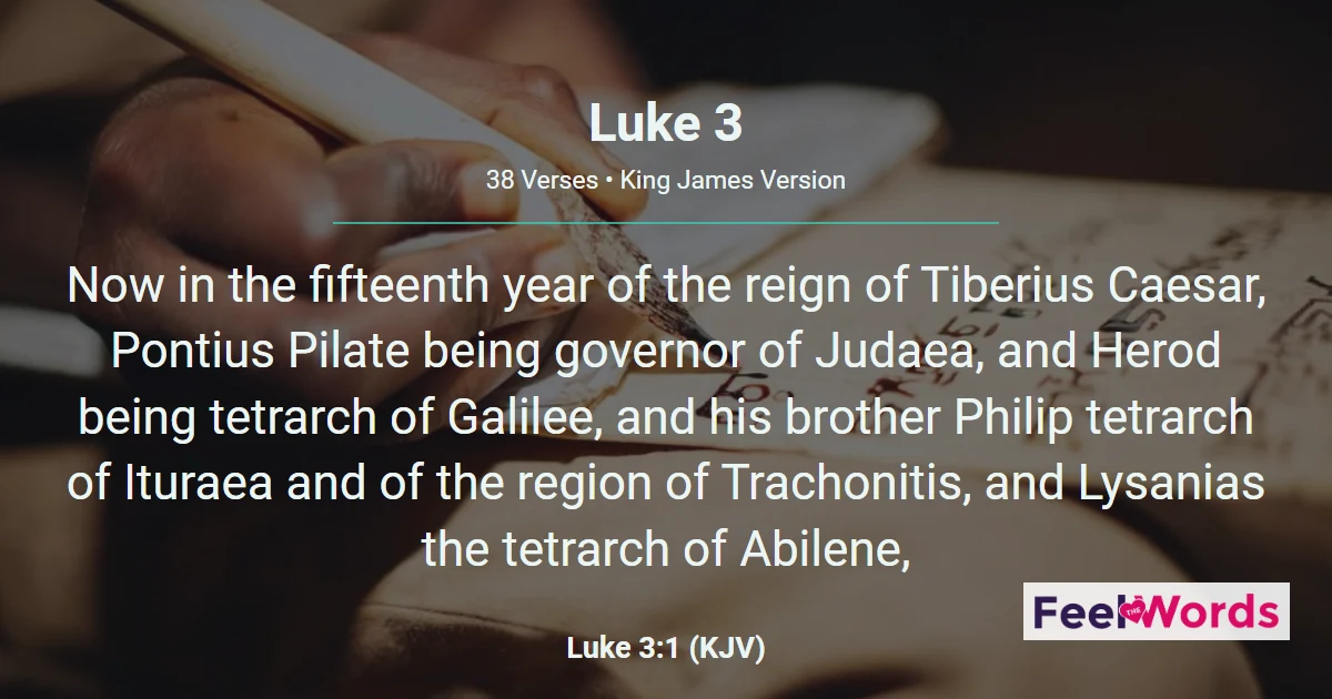 Luke 3 — John the Baptist & Jesus' Genealogy