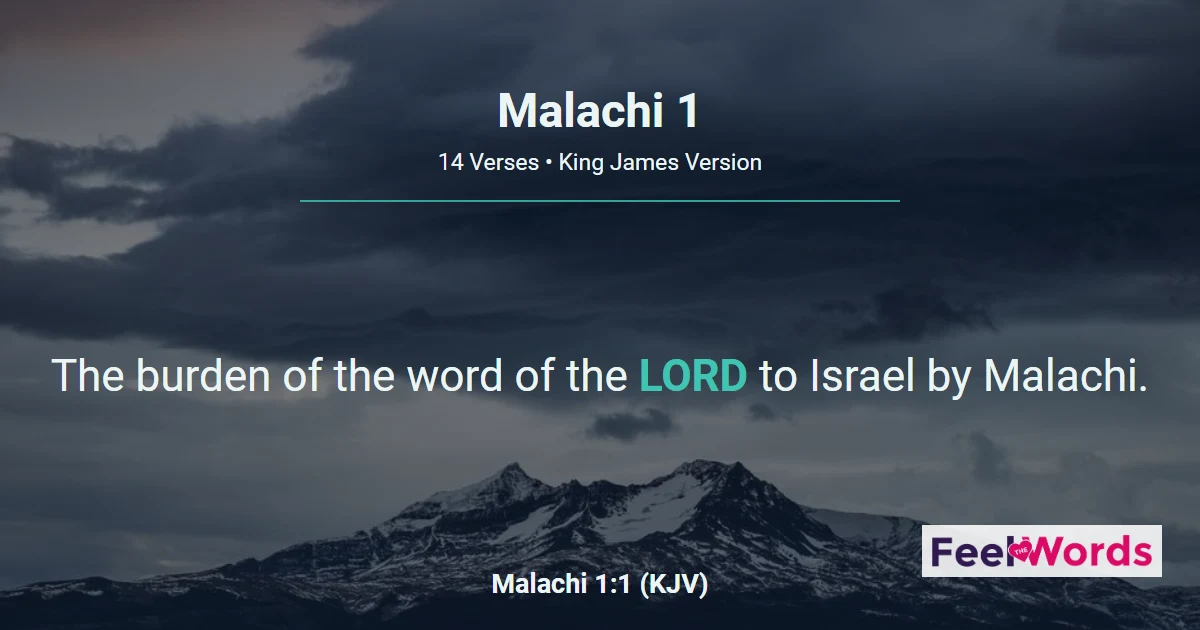 Malachi 1: Polluted Offerings Rebuked