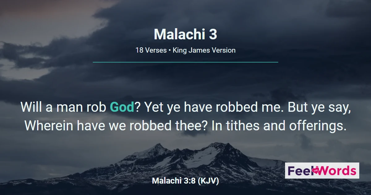 Malachi 3: Bring the Tithes, Prove Me