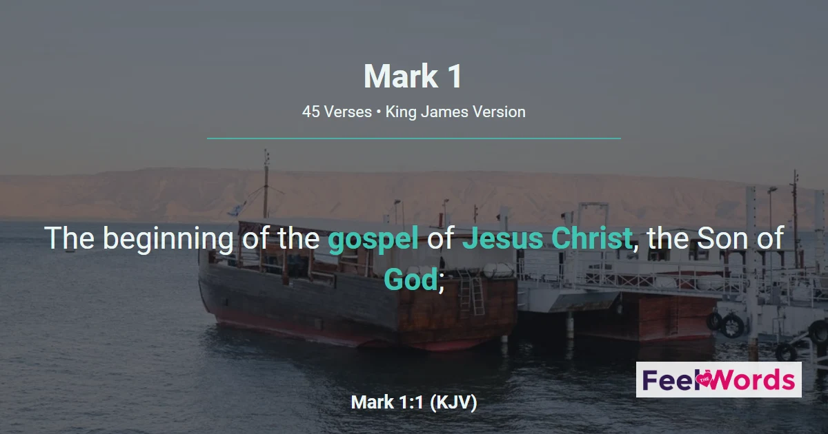 Mark 1: The Beginning of Jesus' Ministry