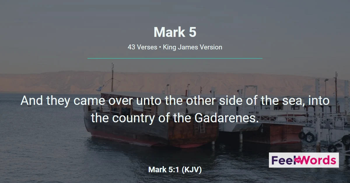 Mark 5 — Legion, Jairus & the Woman Healed