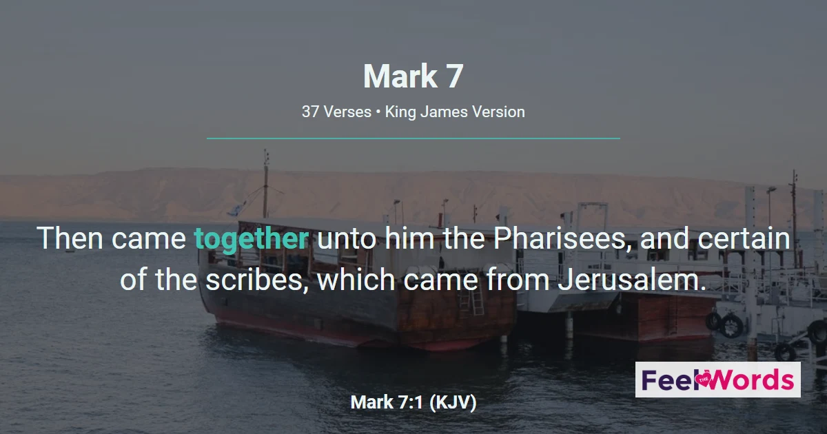 Mark 7 — Tradition, Defilement & Ephphatha