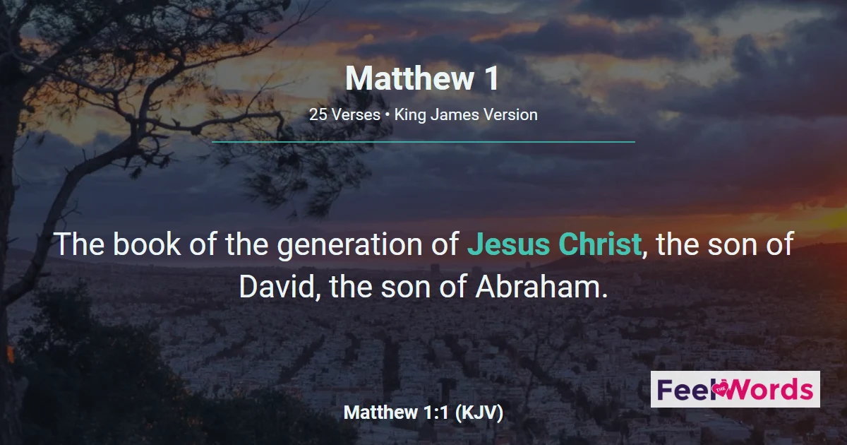 Matthew 1: The Genealogy and Birth of Jesus