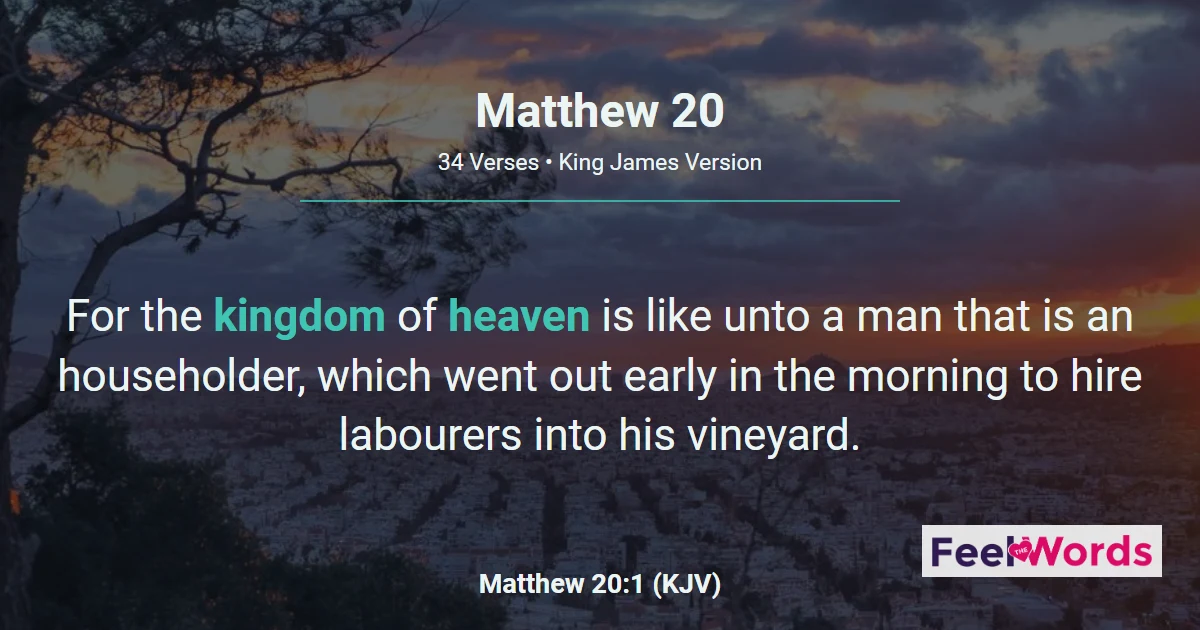 Matthew 20: Laborers in the Vineyard