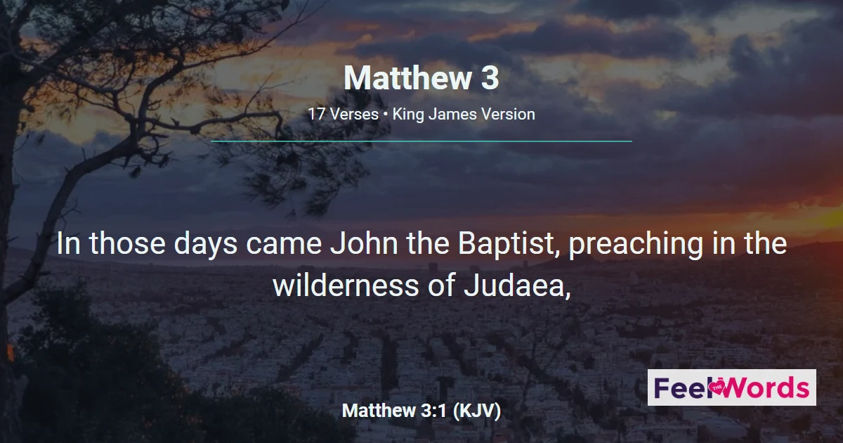 Matthew 3: John the Baptist and Jesus's Baptism