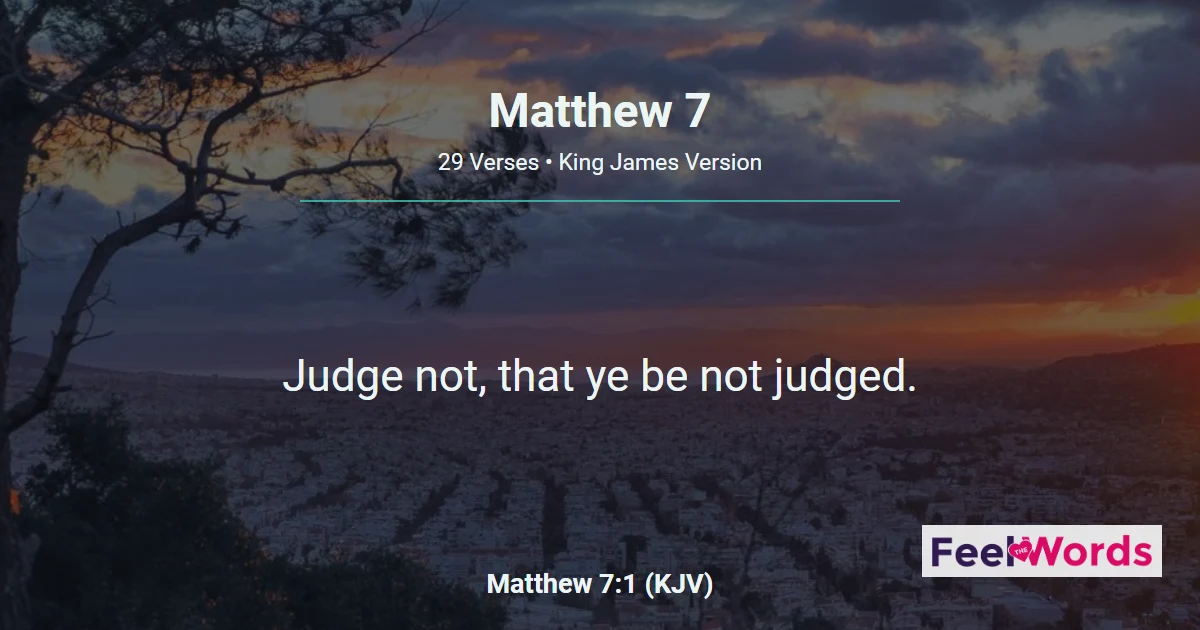 Matthew 7: Judge Not, and the Wise Builder