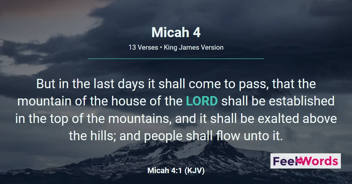 Micah 4: Swords Into Plowshares