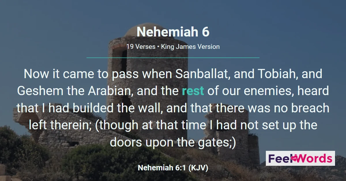 Nehemiah 6: The Wall Is Finished